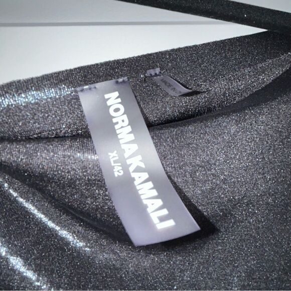 Norma Kamali One Shoulder Diagonal Asymmetrical Tunic Top - Picture 2 of 5